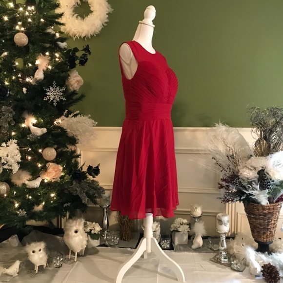 Short Red Cocktail party dress - Picture 4 of 7